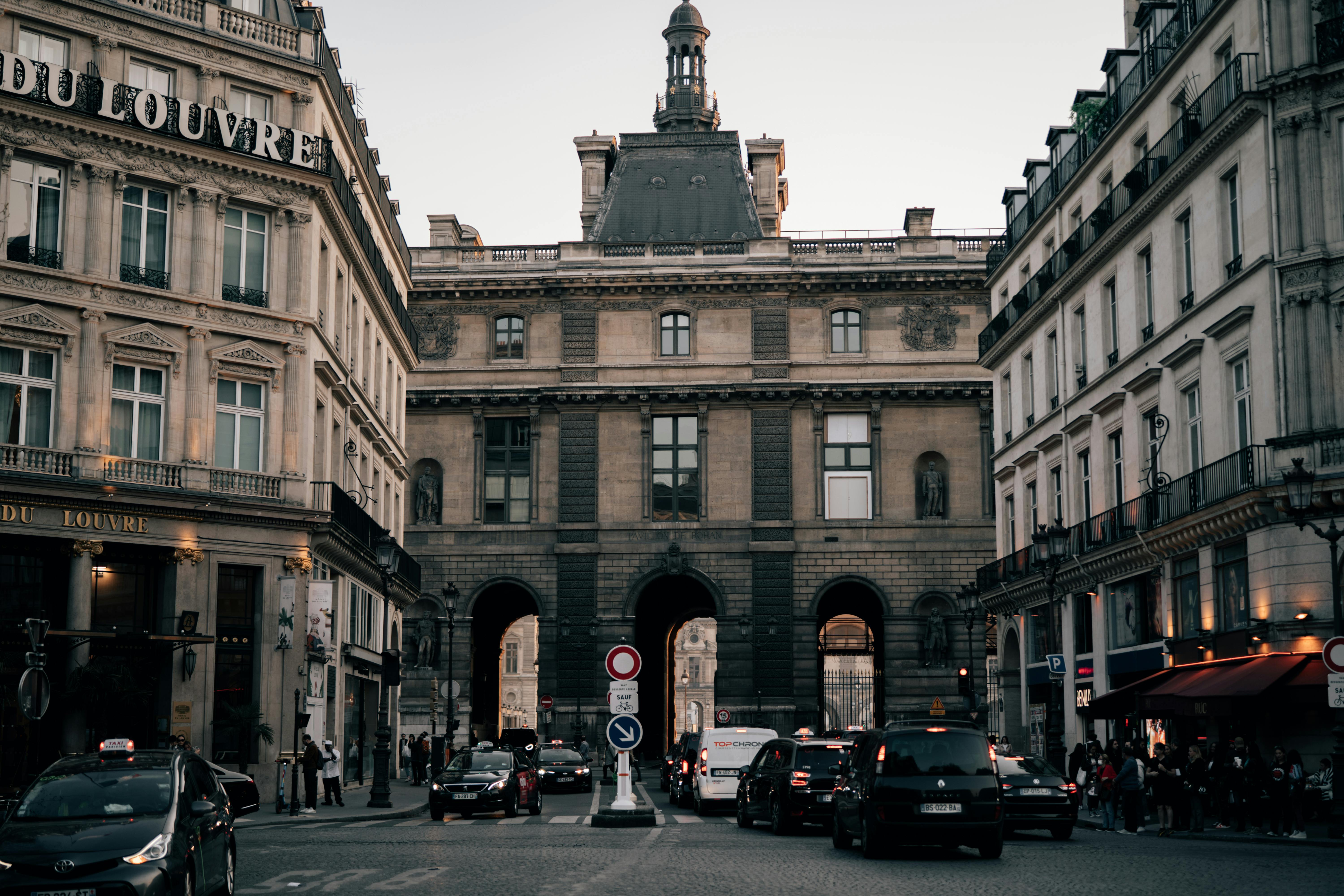 Fondation Cartier's new Haussmannian facade at Place du Palais-Royal, Paris, facing the Louvre