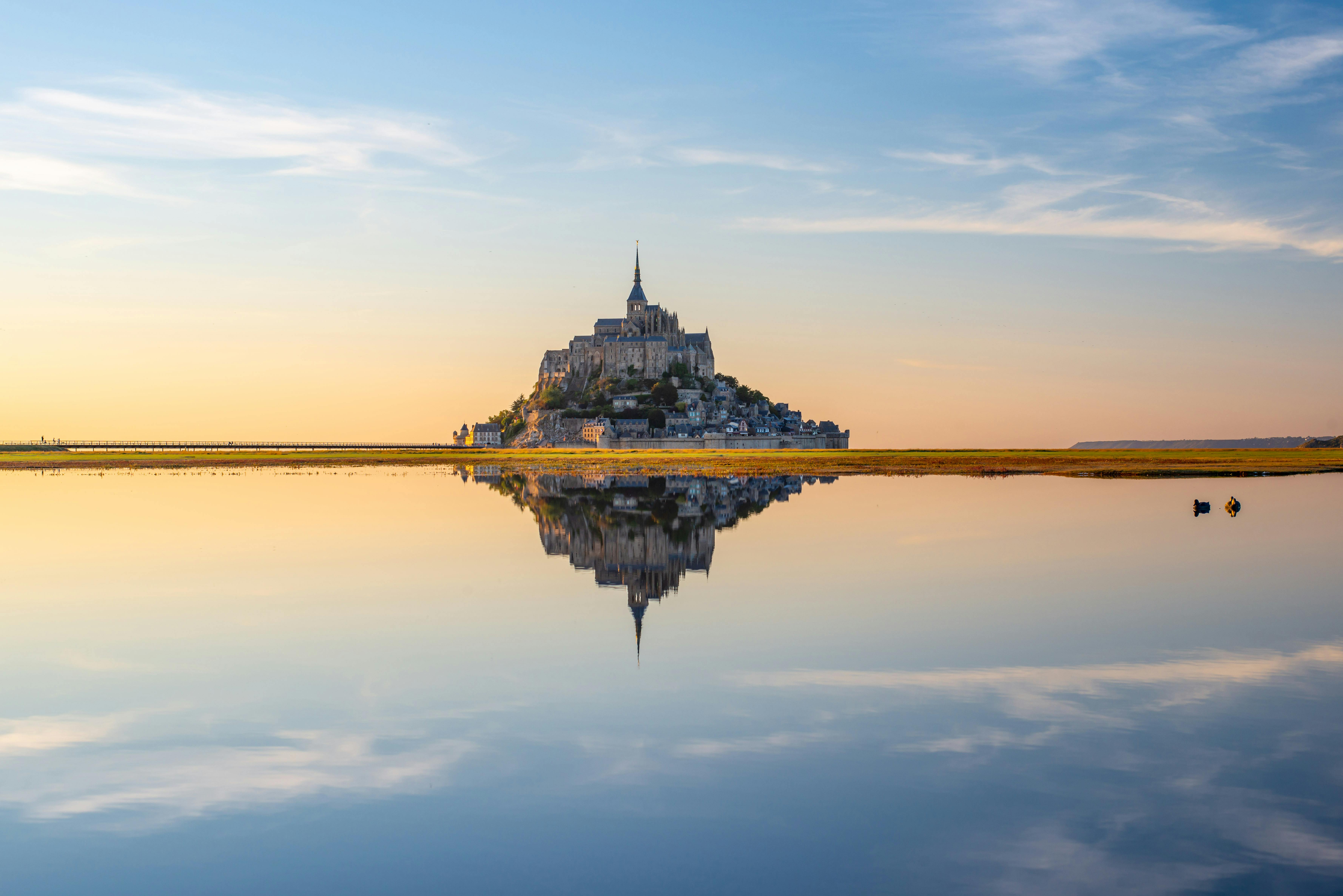 Mont Saint-Michel at sunset - Normandy, France
