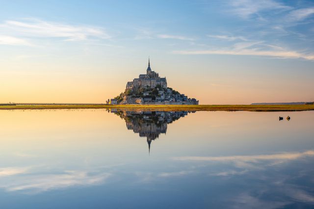 Mont Saint-Michel at sunset - Normandy, France